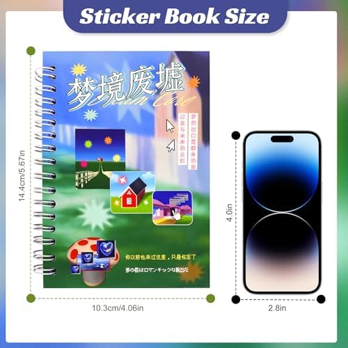 Dreamcore Sticker Book for Adults – Unique Japanese Sticker Book for Journaling, Scrapbooking & DIY, Creative Aesthetic Stickers for Planner, Laptop & Phone（Dreamcore 2 in 1） - Image 2