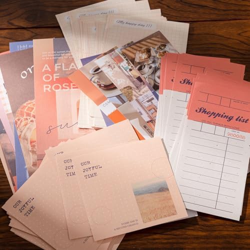 JOYCHOIC Scrapbooking Kit, Sunset Journaling Supplies, Junk Journal Materials, Large Aesthetic Scrapbook Collection for Women, Stationery DIY Arts Craft, Adults - Image 6
