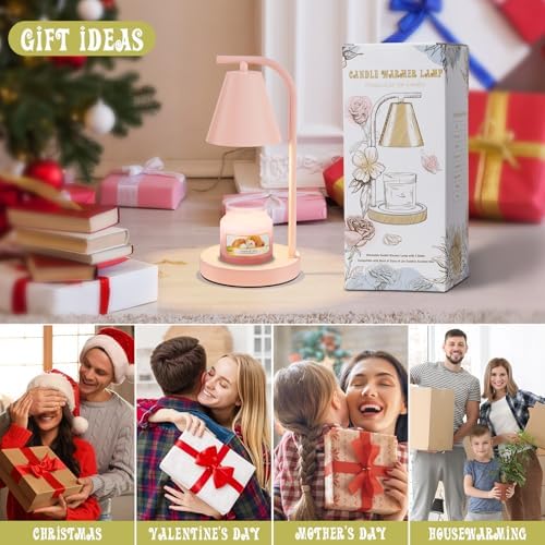 Pink Candle Warmer Lamp - with Timer & Dimmer, Cozy for Women Mom, Modern Home Decor House Warming Gifts Wax Melt Warmer for Scented Jar Candles - Image 6