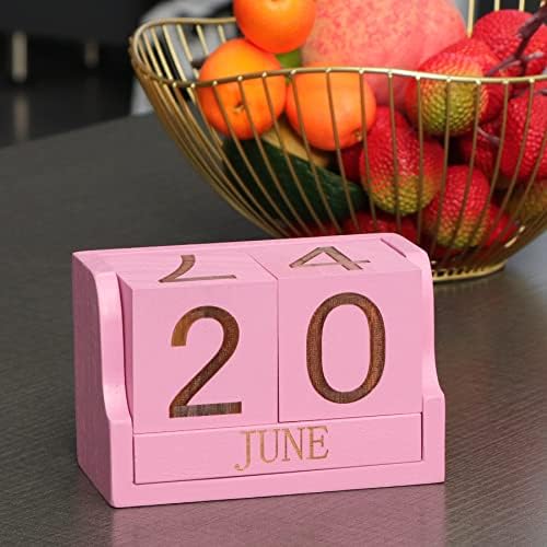 Wooden Perpetual Calendar,Desk Calendar Block,Office Desk Decor Accessories - Image 6