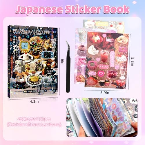 800Pcs Japanese Sticker Book for Journaling Adult, Cute Scrapbook Stickers - Image 5