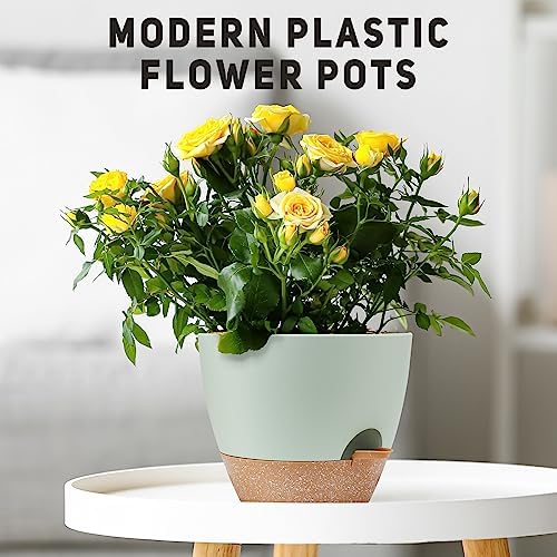 YNNICO 12 inch Large Self Watering Plant Pots for Indoor Outdoor Plants - Image 7