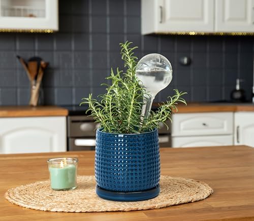 D'vine Dev Beaded Ceramic Planter Pots, 4/6 in, Midnight Blue, 27-D-U-3 - Image 2