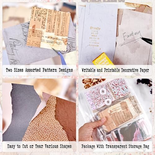 Vintage Scrapbook Background Paper for Scrapbooking, 360 Sheets Scrap Booking Supples Kit, Decorative Paper for Junk Journal Supplies, Collage, Journaling, DIY Crafts Arts, Card Making - Image 4