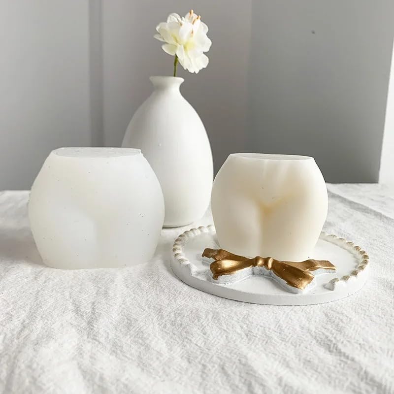 Candle Molds - Silicone Mold for Candles Making, DIY 3D Moulds for Soy Wax, Beeswax, Scented Candle, Valentine's Day Gifts (Butt) - Image 3