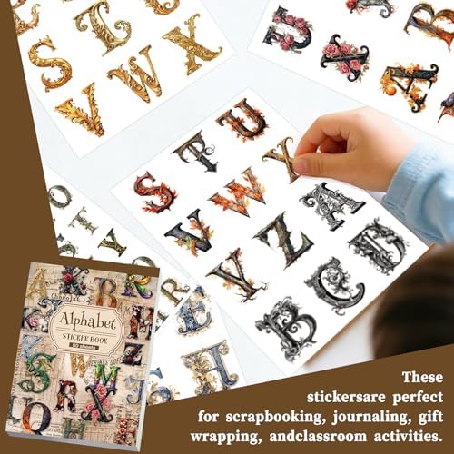 Alphabet & Number Stickers, 50 Sheets Vinyl Letters for DIY Crafts - Image 7