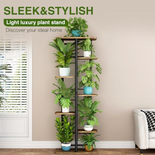 LINZINAR Plant Stand Indoor 7 Tier Metal Corner Tall Flower Shelf - Image 3