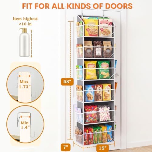 Ofiray-home Over Door Organizer with 6 Large Pockets - Image 4