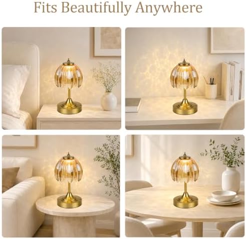Upgrade Mini Tulip Cordless Table Lamp, Home Décor-Amber - Image 5