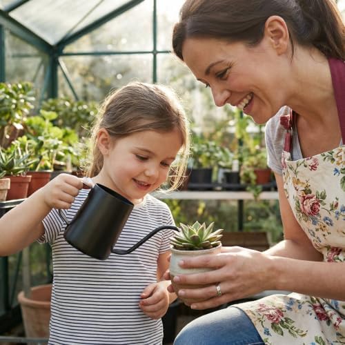 350ml Small Watering Can for Indoor Plants, 12oz Mini Plant Watering Pot with Long Spout and Handle, Black Tiny Stainless Steel Watering-Can for Outdoor Indoor Plants Flower Garden - Image 6