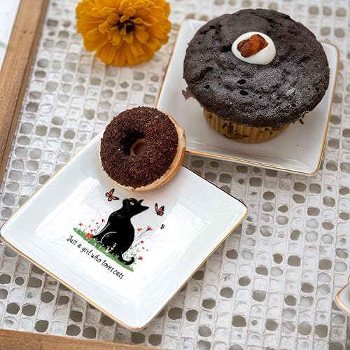 Black Cat Jewelry Ring Holder Dish Tray, Gifts For Women Teens Girls, Cat Lovers Themed Stuff Things Decor Merch Home Room Ring Earrings Necklace Organizer Holder! - Image 6