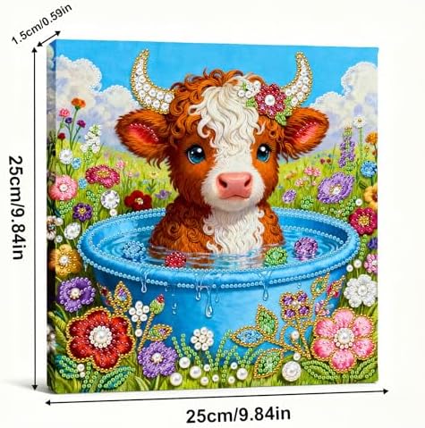 LQCrafK DIY 3D Pearl Art Painting Handcraft Kit for Adults Beginners, Home Wall Decoration, Creative Design Framed Painting with Tools-Calf - Image 6