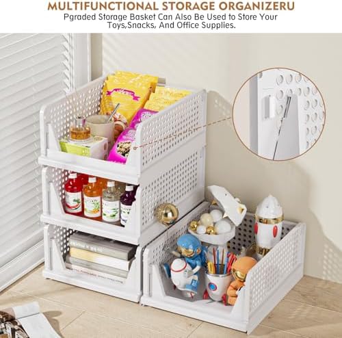 8 Pack Closet Organizers and Storage, Stackable & Foldable Closet Bins - Image 7