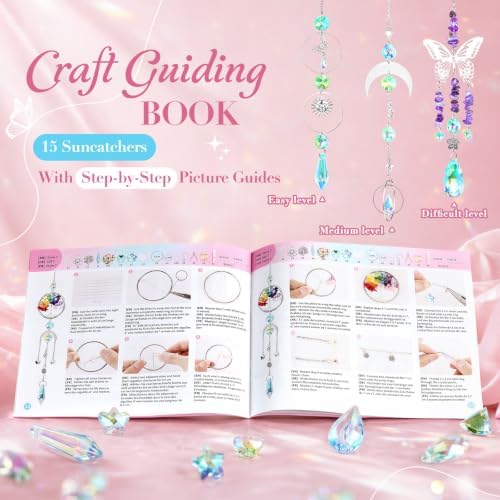 Zefy 500 Pcs DIY Suncatcher Kit, Crystal Art and Crafts for Adults - Image 4