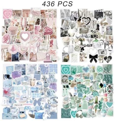 400PCS Aesthetic Journaling Stickers Pack for Adults – Cute Animal, Retro Object & Pastel Deco Stickers for Bullet Journal, Scrapbook, Planner, Vision Board, DIY Crafts, Memory Keeping - Image 2
