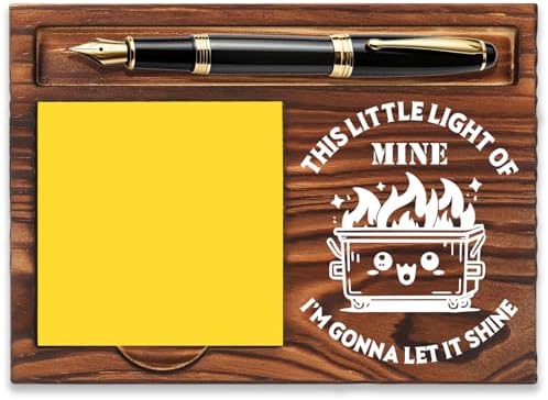 FOUGSTA Funny Office Gifts for Work Bestise, Gag Office Present for Bestise, Decor Gifts for Work Friend,Wooden Notepad Pen Holder With Funny Quotes,16.5 x 12 x 1.5 cm,XXN15 by FOUGSTA