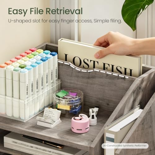 CHOEZON Wooden Desk Organizer with Adjustable Partitions - Image 6