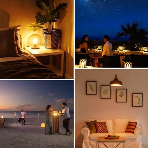 G40 LED Low Watt Light Bulbs Warm Glow E26 Amber 1W 10 Watt Light Bulb - Image 2