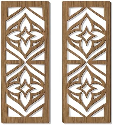 Zzbakress 2 Pcs Mid Century Modern Wall Decor Wooden Abstract Geometric Art for Home Living Room Bedroom (Style X) by Zzbakress