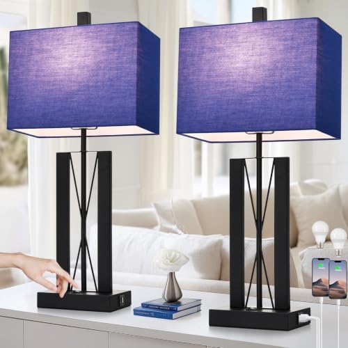 Lolikit 25" Table Lamps for Living Room Set of 2, Bedside Lamps for Bedroom - Image 6