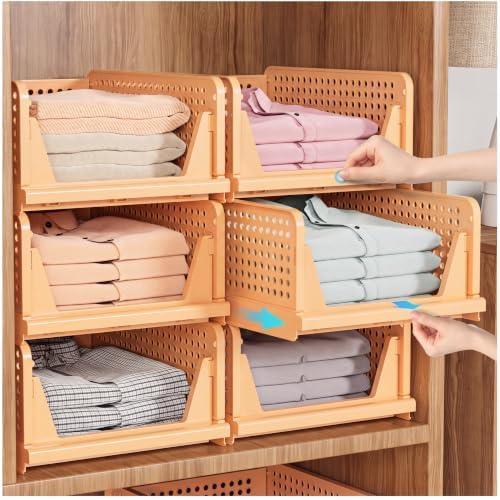 5 Pack Closet Organizer Basket, Closet Organizers and Storage, Yellow by SNSLXH