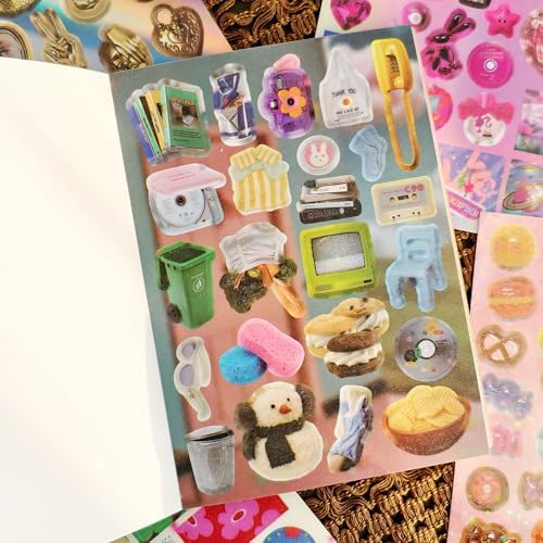 30 Sheets Cute Retro Scrapbook Stickers Book - Image 4