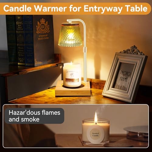 Candle Warmer Lamp with Timer, Height Adjustable Dimmable Wax Melts Warmer for Jar Candles, House Warming Home Decor Christmas Birthday Gifts for Women Mom - Image 6