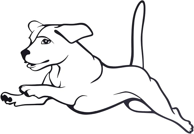 TYLCC Black Metal Dog Wall Decor Minimalist Abstract Dog Wall Art Line Drawing Art for Living Room Bedroom Decorations (Running)