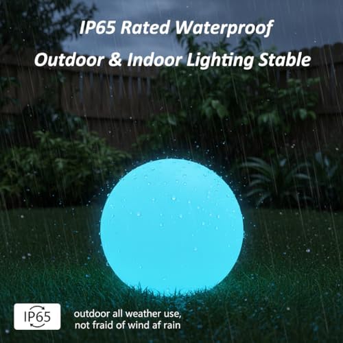 16-inch LED Glowing Ball Light, Rechargeable Waterproof Globe Orb Lamp - Image 4