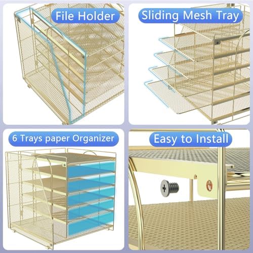 gianotter 6-Tier Paper Organizer With Magazine Holder - Image 4