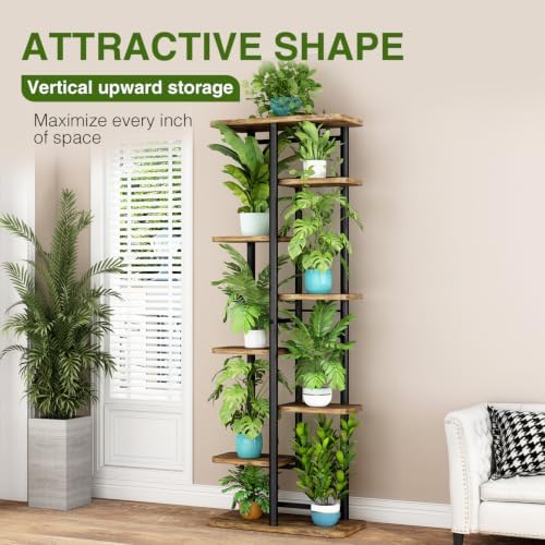 LINZINAR Plant Stand Indoor 8 Tier Metal Corner Tall Flower Shelf - Image 2
