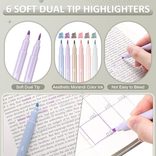 38pcs Aesthetic Office Supplies Kit, Morandi Color, Cute - Image 5