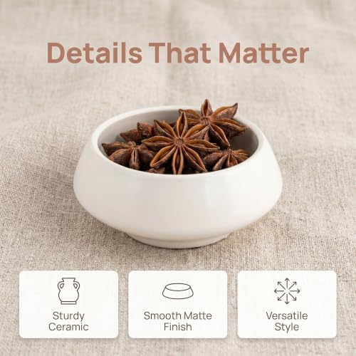 Irregular Ceramic Decorative Bowl Style Planter & Catchall Tray for Keys, Modern Centerpiece Bowl for Home Decor 3.9" L x 3.9" W x 2" H White - Image 3