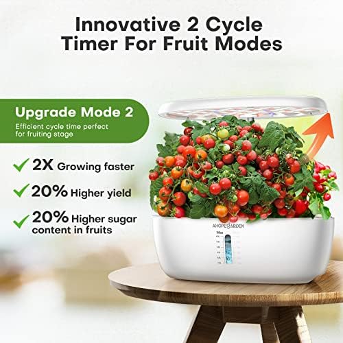 Ahopegarden 12 Pods Indoor Garden Hydroponics Growing System Kit with LED - Image 2