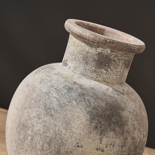 SIDUCAL Ceramic Rustic Farmhouse Vase | 6 Inch Pottery Decorative Flower for Home Decor | Boho Vase | Terracotta for Table, Living Room, Bathroom Decoration, Shelf Decor, Mantel - Image 5