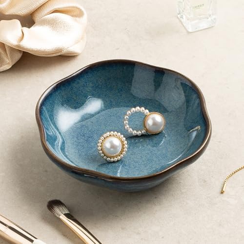 Ceramic Jewelry Tray, Ring Holder Floral Trinket Bowl for Women by Unknown