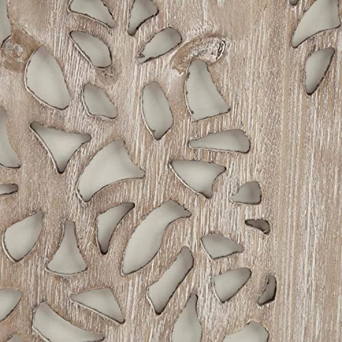 Madison Park Laurel Wall Art - Laser Cut Carved Botanical Tree Branches, Genuine Fir Wooden Framed, Rustic Finish - Modern Farmhouse Décor for Living Room, Ready to Hang Panel, 12 x 36", Grey - Image 6