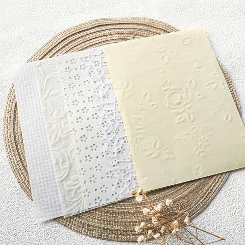 15-Piece Wedding Scrapbook Paper & Mesh Fabric Set, A5 Craft Sheets - Image 4