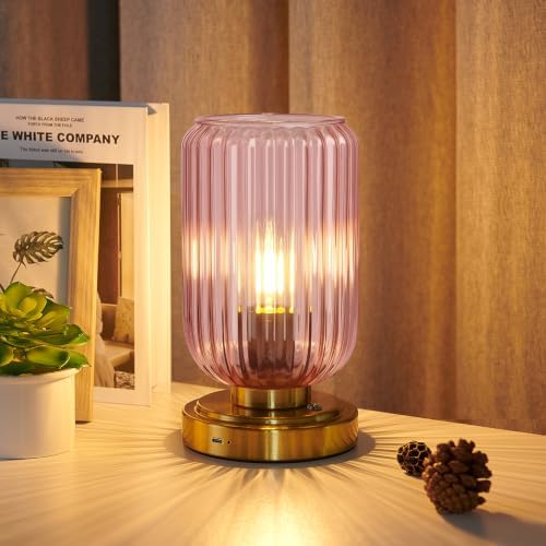 LightRound Cordless Table Lamp for Bedroom, Touch Stepless Dimmable by LightRound