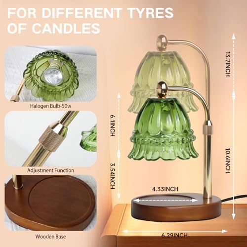 GEEZO Fragrance Candle Warmer Lamp，Electric Candle Warmer with Timer & Dimmer，Mom Christmas Birthday Gifts for Women, House Warming Gifts New Home Bedroom Decor - Image 4