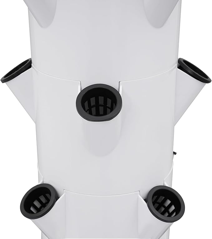 Indoor Hydroponics Growing System Kit with 36 Holes, 9-Tier Vertical Garden Tower with Submersible Pump & Timer, 7.93 Gallon Water Tank for Plant Herbs, Vegetables, Lettuce, Strawberries