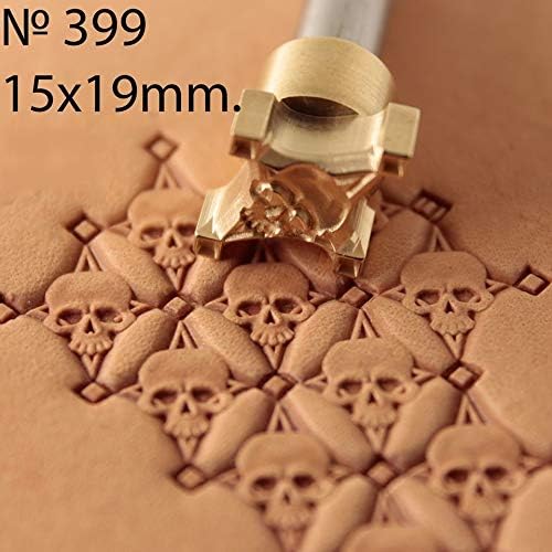 DandS ltd Skull Leather Stamp Tool, Professional Steel Craft Tool for Leatherworking, Embossing, Carving & Stamping Leather Projects, Belts Wallets & DIY Projects Compatible with Mallet #399