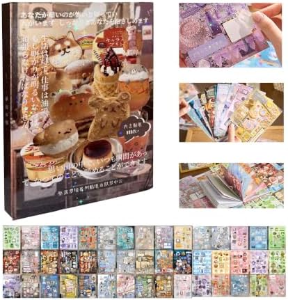 Japanese Sticker Books for Scrapbook Supplies, Cute Stickers for Journaling by Gaxvtvk