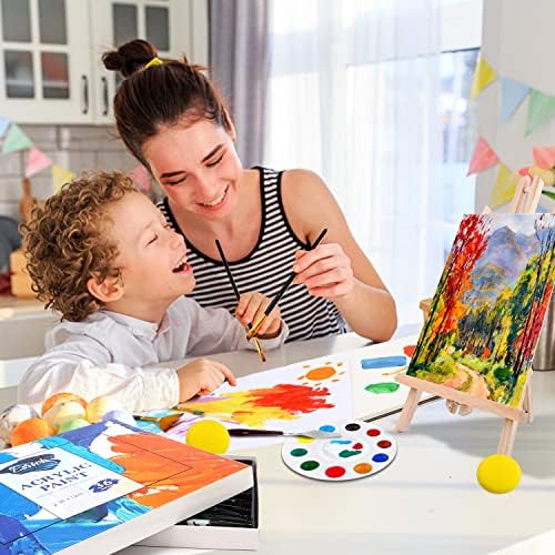 ESRICH 56 PCS Acrylic Paint Canvas Set for Adults with 36 Paint - Image 6