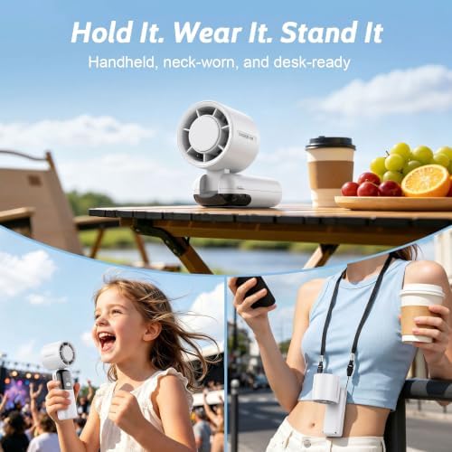5000mAh Portable Handheld Fan, USB-C Rechargeable Mini Fan with 100 Speeds - Image 6