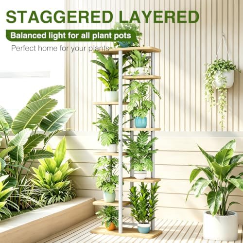 LINZINAR Plant Stand Indoor 4 Tier Metal Corner Tall Flower Shelf - Image 4