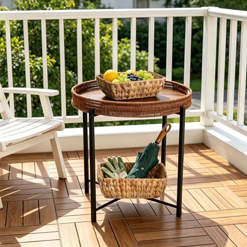 Small Wicker Baskets for Organizing 2 Pack, Hand Woven Baskets for Storage, Towels and Toilet Paper Organization, Woven Gift Basket,Countertop Baskets Set for Organizing - Image 7