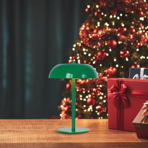 Cordless LED Mushroom Table Lamp, 5200mAh Battery, Dimmable 3 Color, Green - Image 6