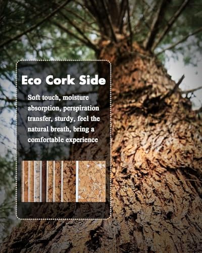YSAGi Double-Sided Desk Pad, 35.4"x17"Leather Desk Mat, Eco Cork Desk Pad Protector,Large Mouse Pad,Waterproof Desk Blotter for Office/Home(Black) - Image 4