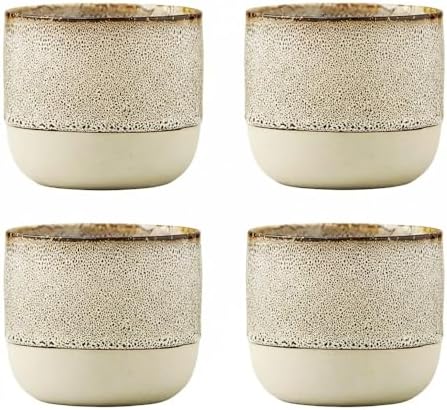 Ceramic Tea Cups 7oz Japanese Style Ceramic Tea Set, Tea Cup, Herbal Tea Coffee Cup,Espresso Cups Small Modern Yerba Mate Ceramic Mate Cup Sets of 4 Grey by chooguang